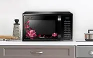 Energy-efficient microwave designed for eco-friendly kitchens and sustainable appliance use.